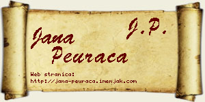 Jana Peurača vizit kartica
